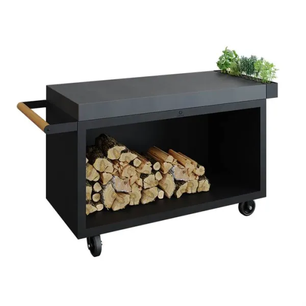 OFYR Mise en Place Table Black Pro 135 Ceramic Dark Grey