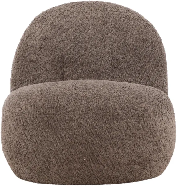 VENTURE DESIGN Omaha loungestol - brun bouclé polyester